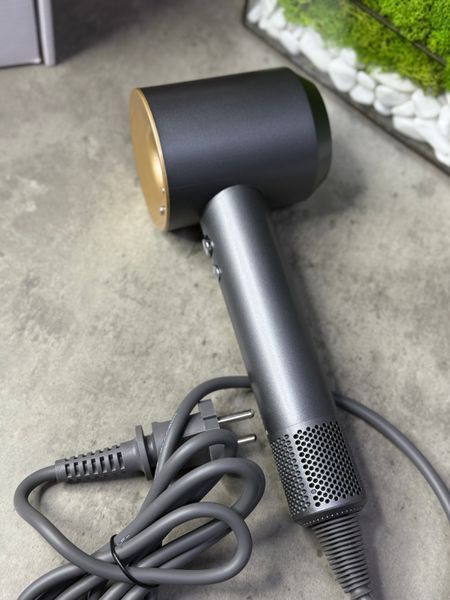 Фен Leafless Hair Dryer для волосся Supersonic Premium Nickel/Copper Сіро-Золотий Id_044 фото