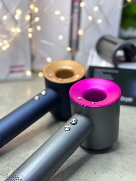 Фен з кейсом Leafless Hair Dryer для волосся Supersonic Premium Nickel/Fuchsia Сіро-рожевий Id_048 фото