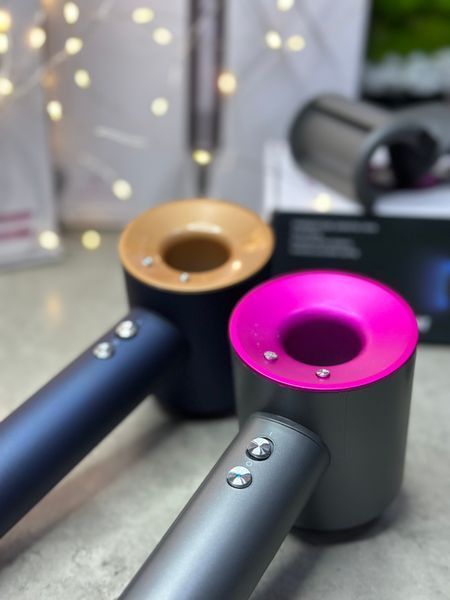 Фен з кейсом Leafless Hair Dryer для волосся Supersonic Premium Nickel/Fuchsia Сіро-рожевий Id_048 фото
