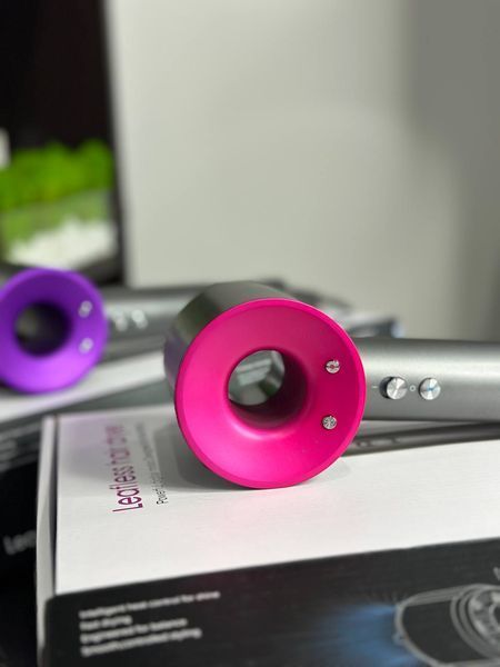 Фен Leafless Hair Dryer для волосся Supersonic Premium Nickel/Fuchsia Сіро-Рожевий Id_040 фото