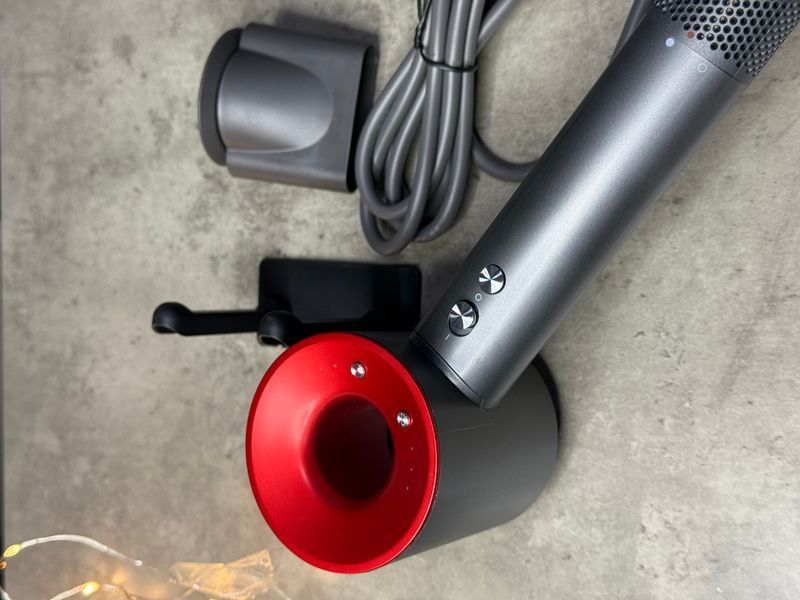 Фен Leafless Hair Dryer для волосся Supersonic Premium Nickel/Red Сіро-Червоний Id_041 фото